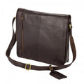 Front - Eastern Counties Leather Wide Messenger Bag