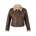 Front - Eastern Counties Leather Womens/Ladies Ella Cropped Sheepskin Flying Jacket