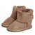 Front - Eastern Counties Leather Baby Frankie Rubber Sole Sheepskin Boots