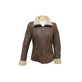 Front - Eastern Counties Leather Womens/Ladies Krissy Aviator Sheepskin Coat