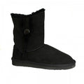 Front - Eastern Counties Leather Womens/Ladies Lacey Sheepskin Button Boots
