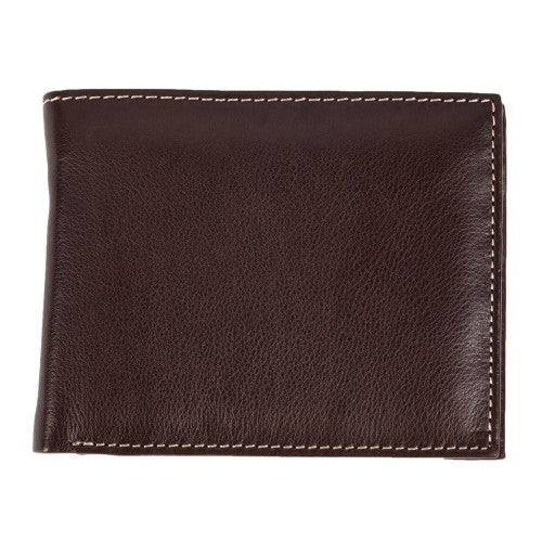 Front - Eastern Counties Leather Mens Mark Trifold Wallet With Coin Pocket