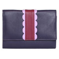 Front - Eastern Counties Leather Womens/Ladies Melanie Purse With Scalloped Detail Panel