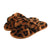 Front - Eastern Counties Leather Womens/Ladies Delilah Leopard Print Sheepskin Slippers
