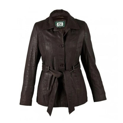 Front - Eastern Counties Leather Womens/Ladies Classic Leather Jacket