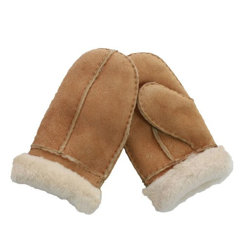 Front - Eastern Counties Leather Childrens/Kids CSM Sheepskin Split Seam Mittens