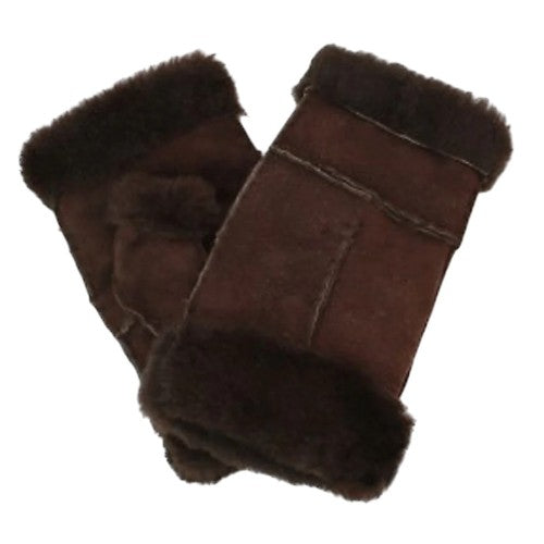 Front - Eastern Counties Leather Womens/Ladies Glitten Sheepskin Mittens