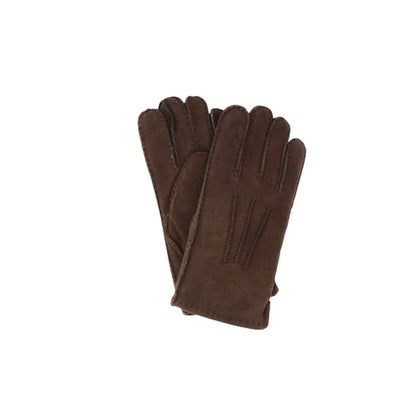 Brown - Front - Eastern Counties Leather Womens-Ladies LSG-SP Stitch Detail Sheepskin Gloves