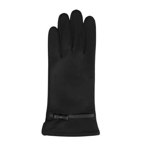 Brown - Front - Eastern Counties Leather Womens-Ladies Suede Bow Gloves