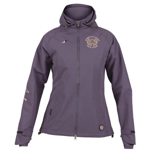 Front - Aubrion Girls Team Young Rider Waterproof Jacket