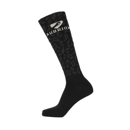 Front - Aubrion Unisex Adult Performance Leopard Print Boot Socks