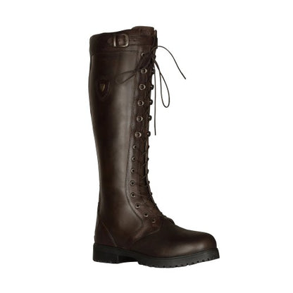 Front - Moretta Womens/Ladies Teramo Lace Leather Country Boots