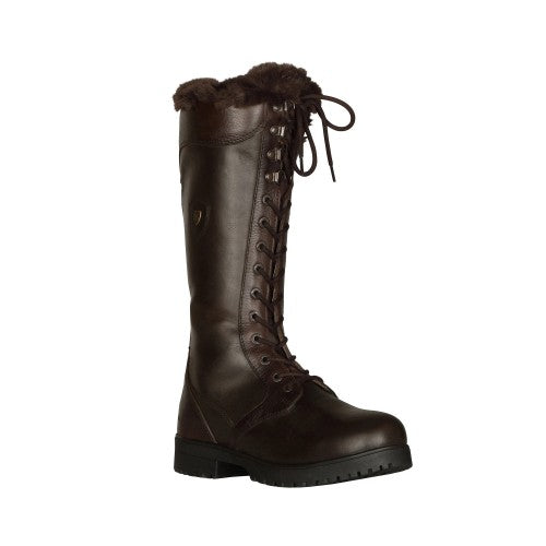 Front - Moretta Womens/Ladies Nola Lace Leather Country Boots