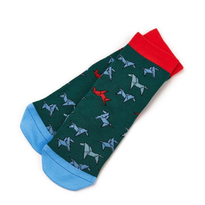 Front - Tikaboo Children/Kids Horse Bamboo Ankle Socks