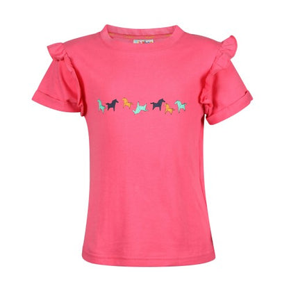 Front - Tikaboo Girls Frill T-Shirt