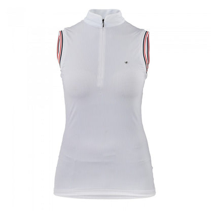 Front - Aubrion Girls Arcaster Pinstripe Sleeveless Shirt