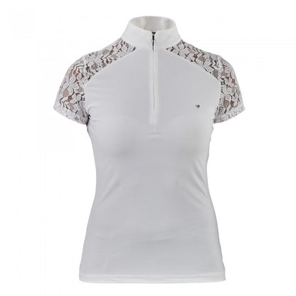 Front - Aubrion Girls Ambel Lace Show Shirt