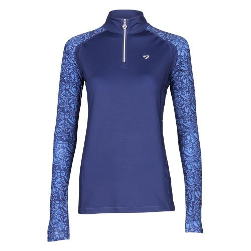 Front - Aubrion Womens/Ladies Hyde Park Paisley Base Layer Top