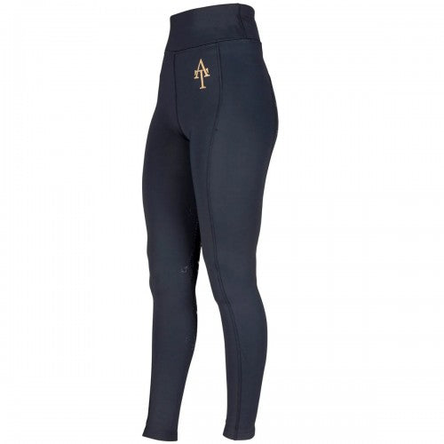 Front - Aubrion Girls Team Winter Horse Riding Tights