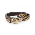 Front - Aubrion Womens/Ladies Leopard Print Leather Waist Belt