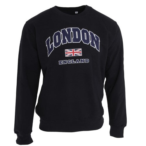 Front - Unisex Sweatshirt London England British Flag Design