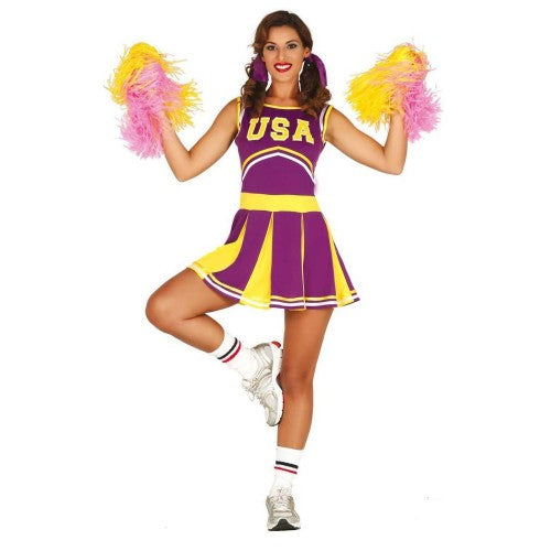 Front - Fiestas Guirca Womens/Ladies Cheerleader Costume