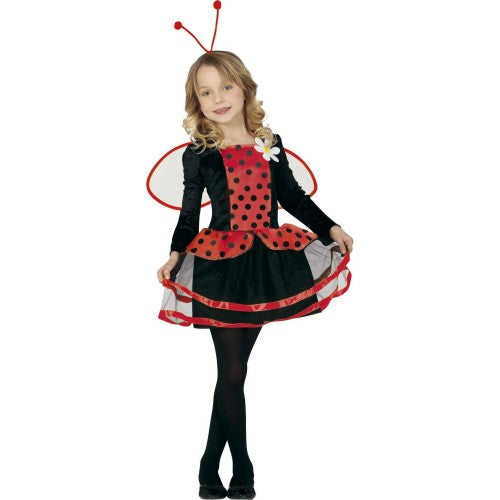 Front - Fiestas Guirca Girls Ladybird Costume Set