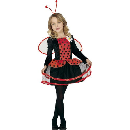 Front - Fiestas Guirca Girls Ladybird Costume Set