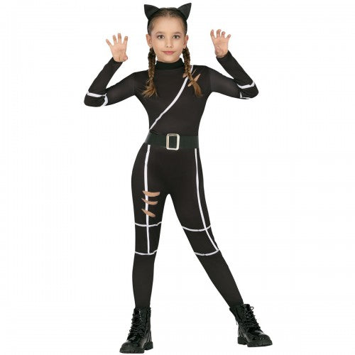 Front - Fiestas Guirca Girls Black Cat Costume
