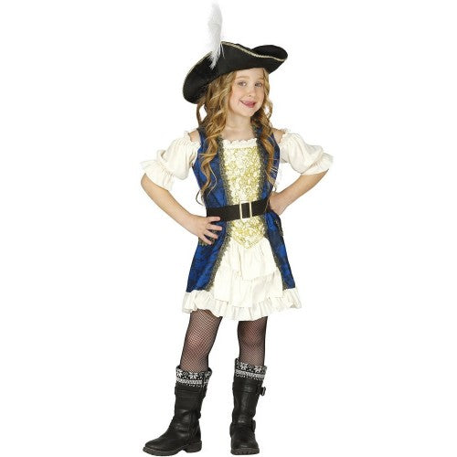 Front - Fiestas Guirca Girls Captain Costume Set