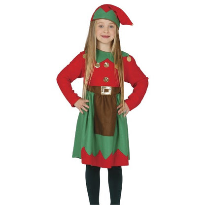 Front - Fiestas Guirca Girls Elf Christmas Costume Set