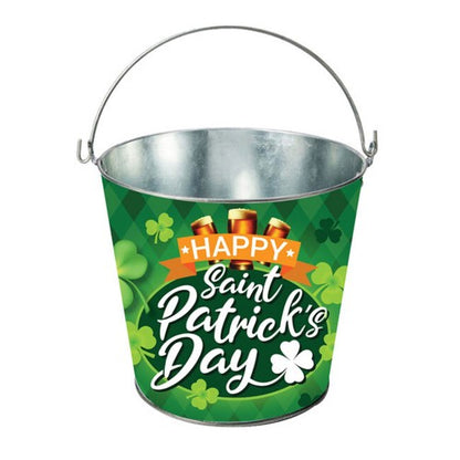 Front - Fiestas Guirca Metal Bucket St Patricks Day Table Decoration