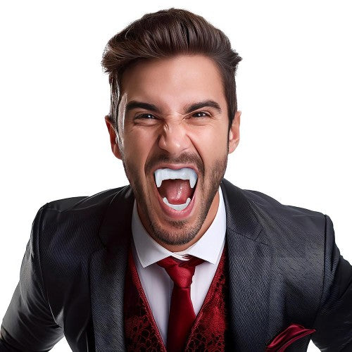 Front - Fiestas Guirca Vampire Teeth Halloween Costume Accessory