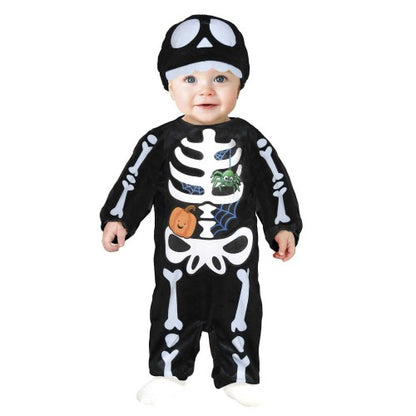 Front - Fiestas Guirca Baby Skeleton Costume Set