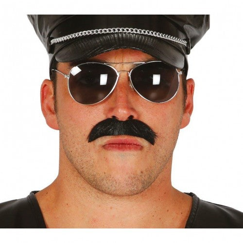 Front - Fiestas Guirca Mens Police Self Adhesive Moustache