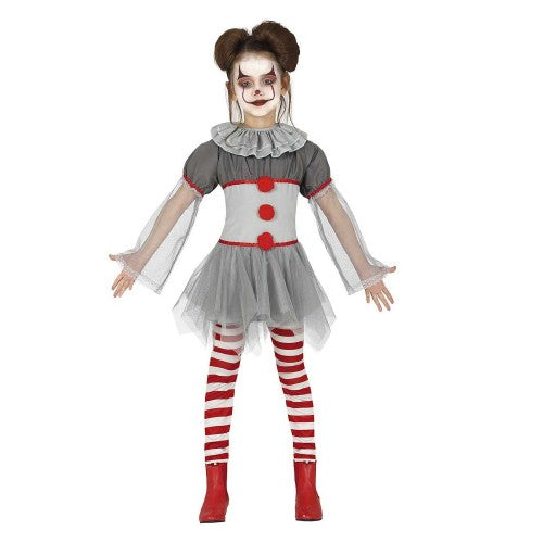 Front - Fiestas Guirca Girls Bad Clown Costume Set