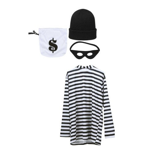 Front - Fiestas Guirca Unisex Adult Thief Costume Accessory Set