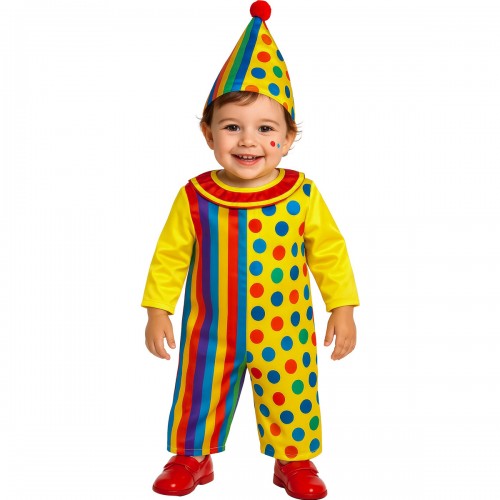 Front - Fiestas Guirca Baby Clown Costume Set