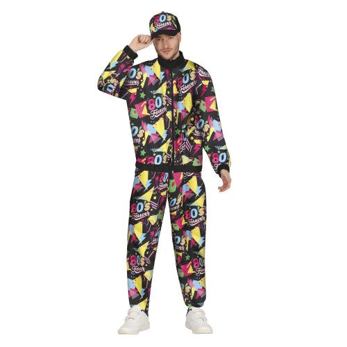 Front - Fiestas Guirca Mens Patterned 80s Tracksuit