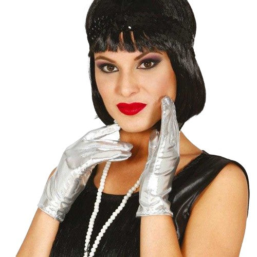 Front - Fiestas Guirca Unisex Adult Metallic Gloves