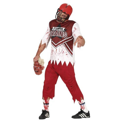 Front - Fiestas Guirca Mens Zombie Rugby Costume Set