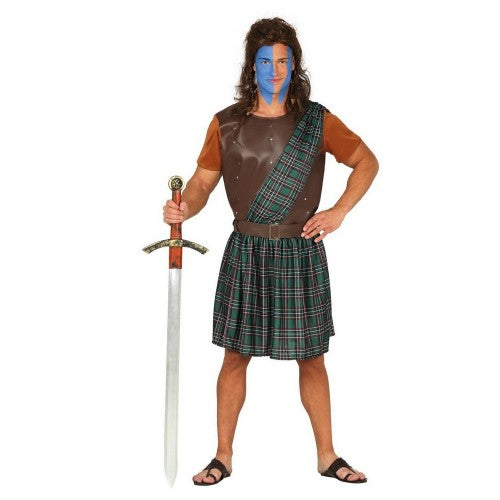 Front - Fiestas Guirca Mens Scottish Warrior Costume Set