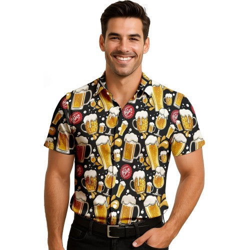 Front - Fiestas Guirca Mens Beer Shirt