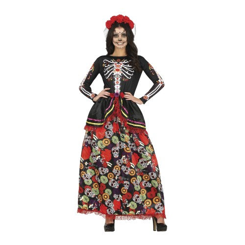 Front - Fiestas Guirca Womens/Ladies Catrina Costume Set