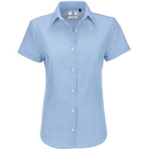 Front - B&C Ladies Oxford Short Sleeve Shirt / Ladies Shirts
