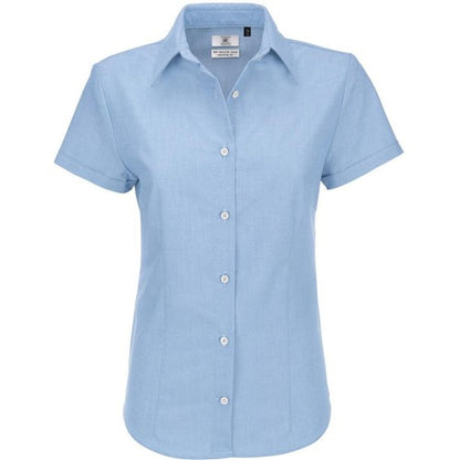 Front - B&C Ladies Oxford Short Sleeve Shirt / Ladies Shirts