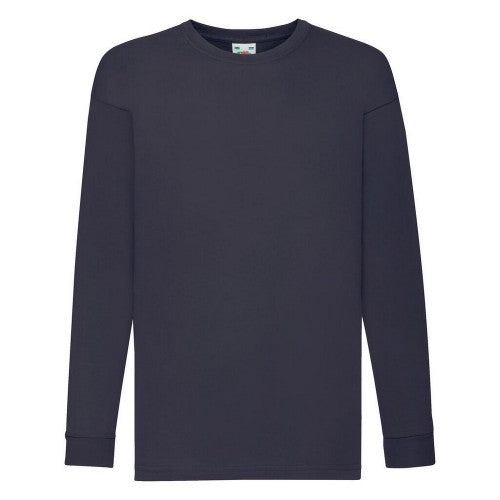 Front - Fruit Of The Loom Childrens/Kids Valueweight Plain Long-Sleeved T-Shirt