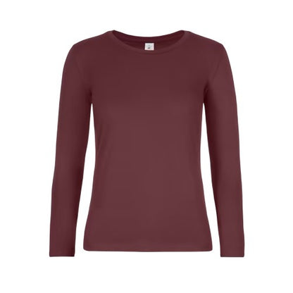 Front - B&C Womens/Ladies #E190 Long-Sleeved T-Shirt