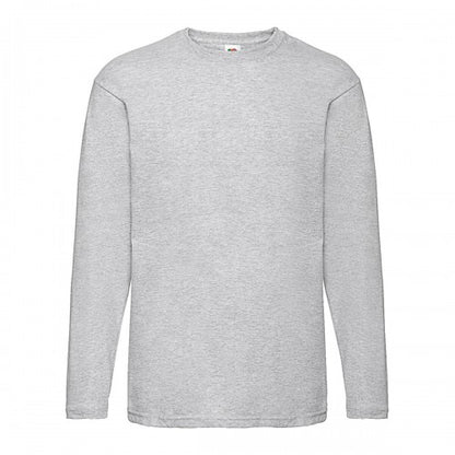 Front - Fruit of the Loom Mens Valueweight Heather Long-Sleeved T-Shirt