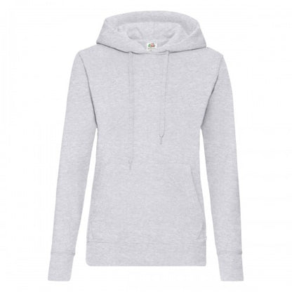 Front - Fruit of the Loom Womens/Ladies Classic Plain Hoodie